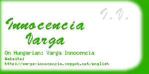 innocencia varga business card